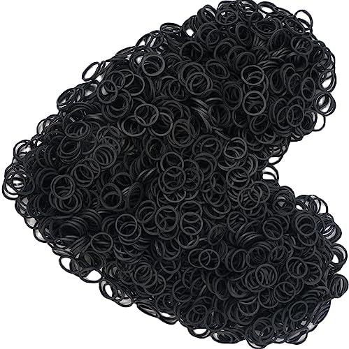 AIWOQI Rubber Bands Mini 2000pcs Rubber Band Black 0.5inch Small - Image 4