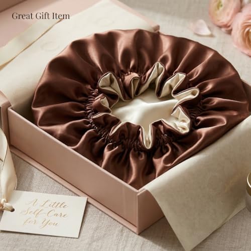 Silk Satin Hair Bonnet for Sleeping Reversible - Image 4