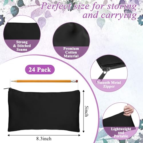 Legigo Blank Canvas Bags Zipper Pouch Makeup Bags Pencil Pouch Bulk - Image 2