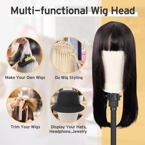 Klvied Desktop Wig Stand Set, Adjustable 15.4- 22.4 in - Image 7