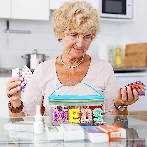 Geetery Meds Travel Bag Blue, Meds Chenille Letter Clear - Image 6