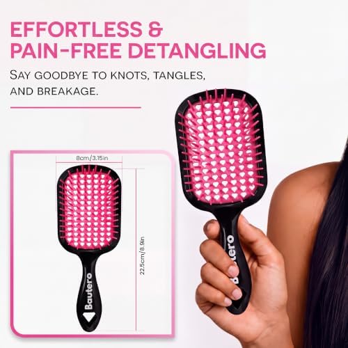 Bautero Detangling Brush for Curly Hair – Detangler Brush for Thick 4C Hair - Image 6