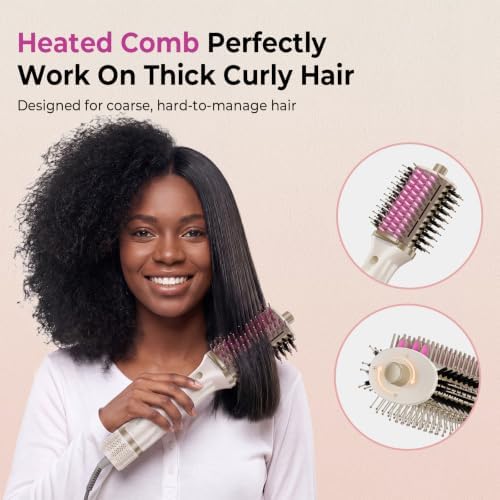 5-in-1 Blow Dryer Brush with Heated Comb - Image 2