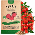 Tomato Large Cherry Seeds Pack 0.8 G - Over 300 of Non-GMO Heirloom Tomato Seeds for Planting Vegetables in Individual Seed Packet, Vegetable Seeds for Planting Home Garden Indoor & Outdoor Gardening by OrganoRepublic