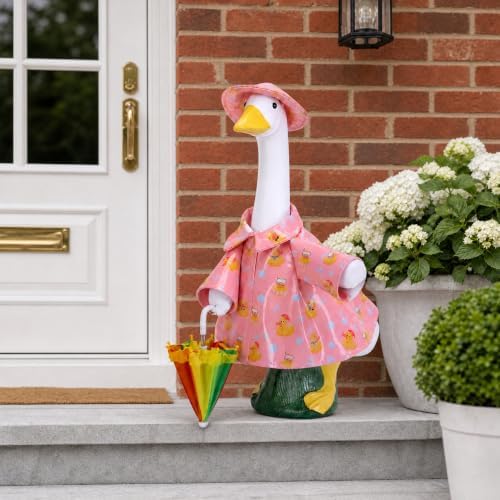 3 Pcs Raincoat Porch Goose Outfits, 23" Lawn Goose Statue Costume Cloth - Image 5