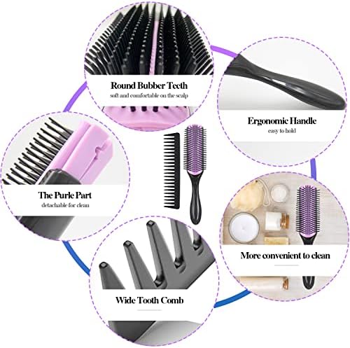 Detangling Brush Set for Curly Hair Afro America/African 3a to 4c Texture - Image 2