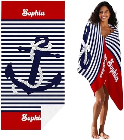 JML Personalized Beach Towel with Name, Microfiber, 35 x 70 in - Image 2