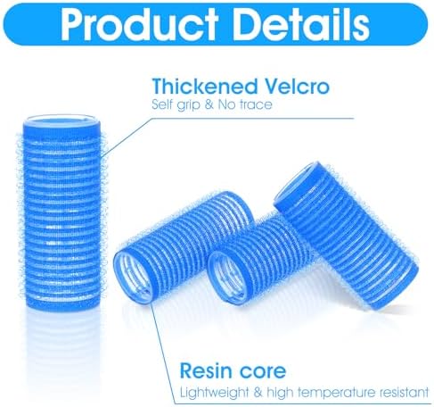 18pcs Plastic Hair Rollers Self Grip Hair Rollers with Rat Tail Comb Small Heatless Roller Hair Curlers for Pro Salon Hairdressing and DIY Hairstyles (0.98 X 2.44 Inch) - Image 3