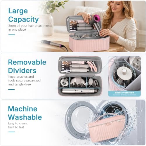 Lexeeco Hair Dryer Tools Travel Bag for Shark Flex Style Fusion Attachment - Image 3