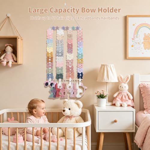 Beige Headband Holder, Hair Accessories Organizer, Munzong Bows Organizer - Image 5