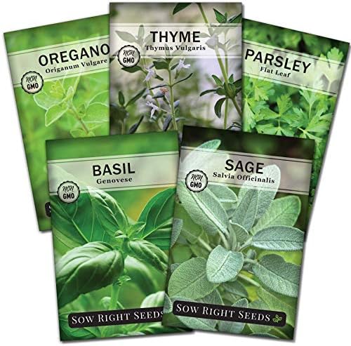 Sow Right Seeds - Italian Herb Seed Collection for Planting Home Garden by SowRightSeeds
