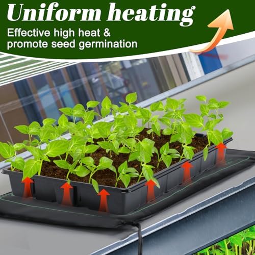6 PCS Durable Seedling Heat Mat for Plants - 10'' x 20.5'' Bulk Seed Starting Heating Mat for Indoor Grarden Greenhouse, Waterproof Warm Hydroponic Seed Mat for Plant Germination Growth - Image 3