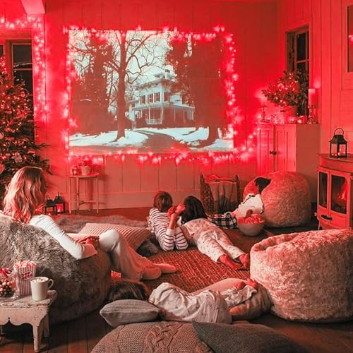 JMEXSUSS 66ft 200 LED Red Halloween Indoor Outdoor String Lights Plug in - Image 6