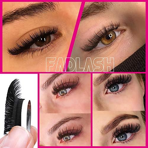 Lash Extensions C Curl 0.07 16mm Self Fanning Lashes Black Easy Fans Eyelash Extensions Supplies (0.07-C, 16mm) - Image 6