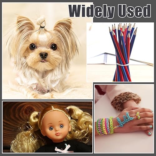 Auroray 2200 Pcs Elastic Hair Ties, 6 Natural Colors Mini Rubber Bands with Hair Tail Tools and Comb, Hair Accessories for Women, Girls, Toddlers, Babies - Image 6