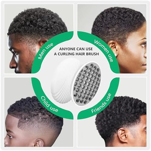 Curling Hair Brush Set with a Comb, Silicone Curl Brush for Men Women, Twist Brush for Afro Curls, Washable and Durable, Two-Sided Use (Gray, 1 Pcs) - Image 5
