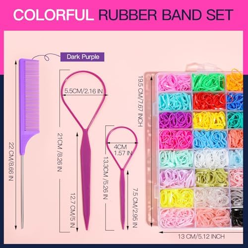 YGDZ Elastic Hair Bands, Colorful Toddler Hair Accessories for Girls, Baby, Mini Rubber Bands for Hair, Small Hair Ties Set, Christmas Stuffers Xmas Gift, Hair Accessories for Teen Girls, Kids - Image 4