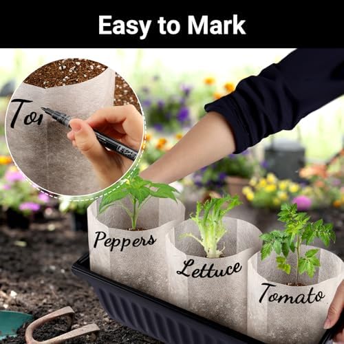 Fabric Grow Bags - 15x18.9 inches Breathable Seed Starter Plant Grow Bags for Seedling Pots, Nursery Pots for Plants, 40pcs - Image 6