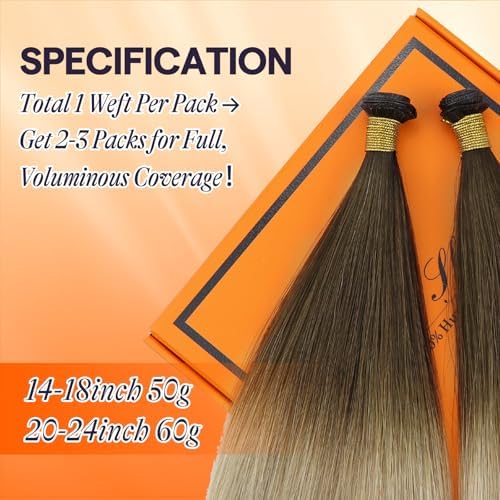Full Shine Genius Weft Hair Extensions Human Hair for Women 18 Inch 50g - Image 4