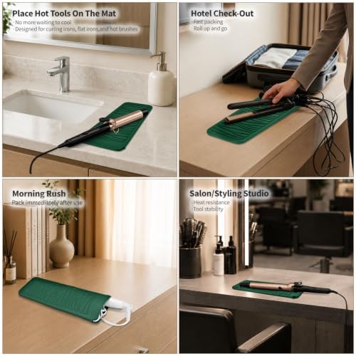 Heat Resistant Silicone Mat for Hair Straightener Curling Wand - Image 6