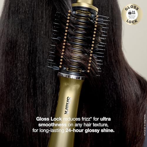 Shark Glossi 2-in-1 Blow Dryer Brush, Ceramic Comb, Liquid Gold, HT302GD - Image 3