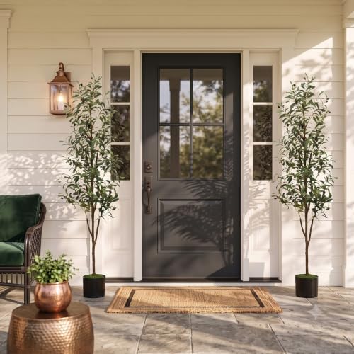 4FT Artificial Olive Tree, Faux Olive Plant in Pot - Image 2