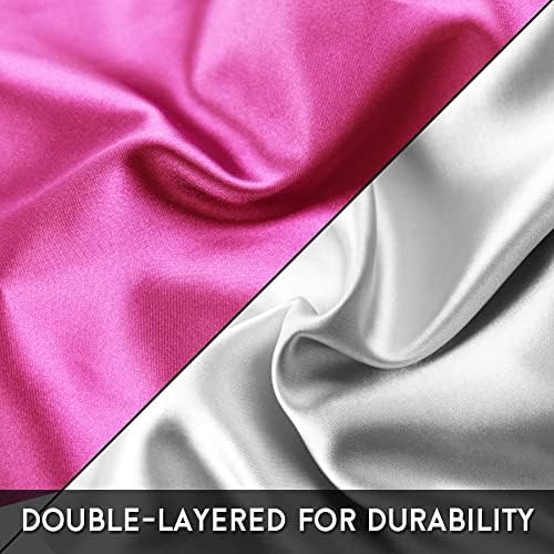 Kids Satin Bonnet Sleep Cap for Natural Hair, Double-Layers Comfortable Hair Bonnet, Wide Elastic Band Night Sleep Hat for Baby/Toddler/Child/Teens (Rose Red) - Image 4