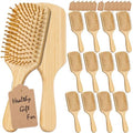 12 Pcs Bamboo Hair Brushes for Women, Bulk Natural Bamboo Bristles Paddle Brush for Scalp Massage, Engraving, Painting, DIY Custom Gifts for Wedding by Adevwair