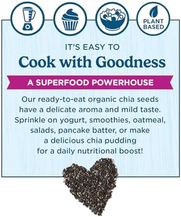 Carrington Farms Organic Chia Seeds, Gluten Free, USDA Organic, 14 Ounce (Pack of 6) - Image 5