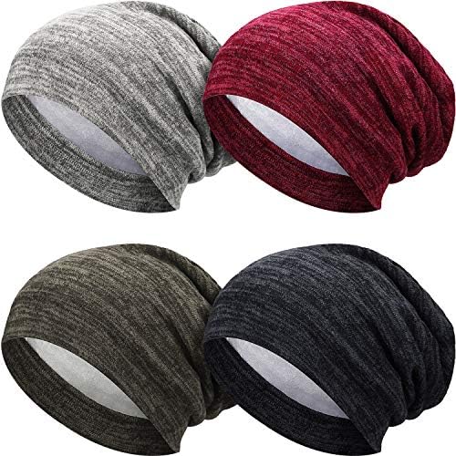 SATINIOR 4 Pcs Satin Lined Sleep Cap by SATINIOR
