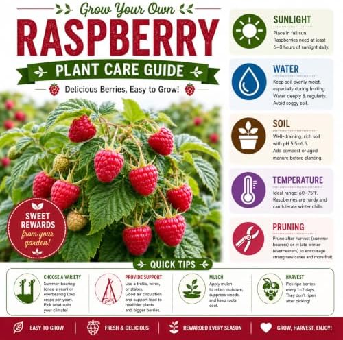 2 Red Raspberry Live Plants, 4-8" Tall Fruit Starters - Image 3