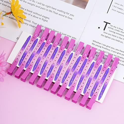 Bantoye 24Packs Duck Bill Clips 3.35Inch Metal Alligator Clip,Gradient Rose - Image 4