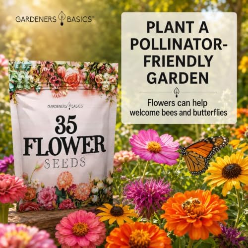 Gardeners Basics 35 Variety Heirloom Flower Seeds for Planting Outdoors - Image 5