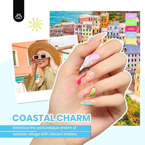 Beetles Gel Nail Polish Set, 53PCS Brown Green Blue Gel Polish Kit - Image 5