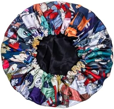 Silky Design Large Anime Bonnet with Elastic Soft Band Adjustable for Women and Men, Comfortable Satin Fabric, HXH Troupe - Image 4