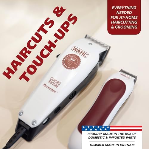 Wahl USA Classic Edition Corded Hair Clipper & Cordless Battery Trimmer - Image 2