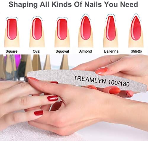 10 Pcs Rough Nail File 100/180 Grit, Heavy Duty Nail Files for Acrylic/Natural Nails, Emery Boards for Nails, Strong Finger Nail Filler, Coarse Nail File for Home and Salon Use - Image 2