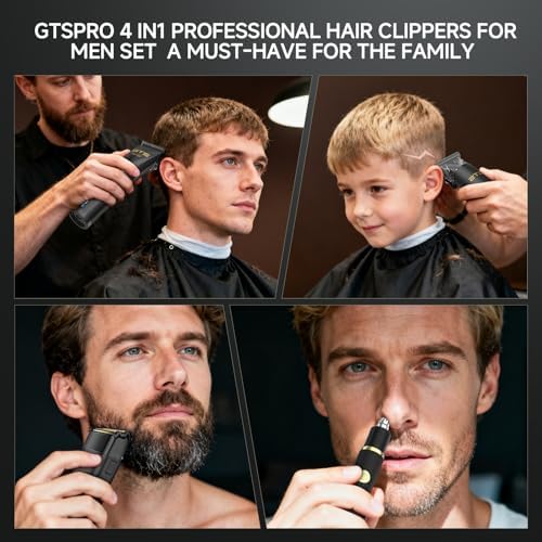 Hair Clippers for Men Professional, Cordless Clippers for Hair Cutting, Mens Hair Clippers and Trimmer Kit for Barber with LED Display 15 Guide Combs - Image 6