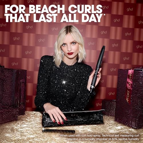 ghd Chronos Curve Conical Wand, 0.9-1" Tapered Barrel, Black Gift Set - Image 3
