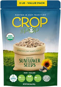CROP BY POP - Organic Raw Hulled Sunflower Seed Kernels (32oz - 2 LB) by NutCravings%C2%AE