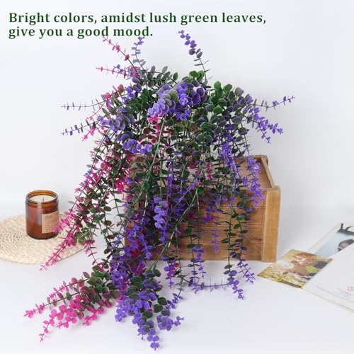 RECUTMS Artificial Plants Fake Eucalyptus Plants Faux Hanging Vines Outdoor - Image 3