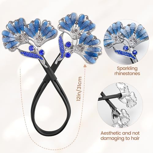 2 Pcs Bun Bun Maker Crystal Hair Bun Maker French Twist Hair Disk for Women - Image 2