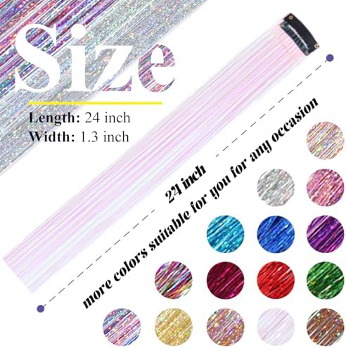 Hair Tinsel Clip in White Fairy Hair Tinsel Kit - Image 6