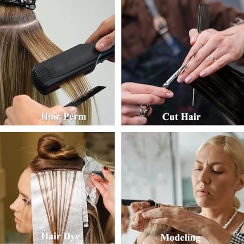 1 Piece Pin Rat Tail Comb Hair Comb Steel Pin Rat Tail Carbon Heat Resistant Teasing Combs with Stainless Steel Pintail for Hair Parting Rat Tail Combs Salon or Home Supply - Image 5