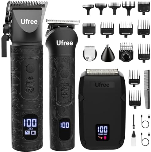 Ufree Hair Clippers for Men, Beard Trimmer, Foil Shaver 3-in-1 Grooming Kit by Ufree