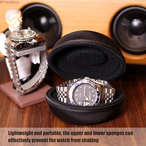 Watch Travel Case for Men and Women Portable Single Watch Storage box and Organizer for Wristwatches and Smart Watches (Black（1 slot）) - Image 4