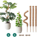 4 Pack 28'' Moss Pole Monstera Plant Support, Bendable Plant Stakes Made of Real Coco Coir Support for Climbing Indoor Plants, Tall Moss Stick Trellis for Potted Climbers by Unknown