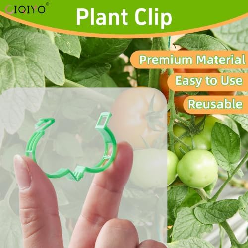 Plant Support Clips,Plastic Clips for Securing Plants,Tomato Vine Clips,Plant Fixing Clips,Garden Clips for Climbing Plants,Grape and Vine Vegetables (100, Light Green) - Image 4