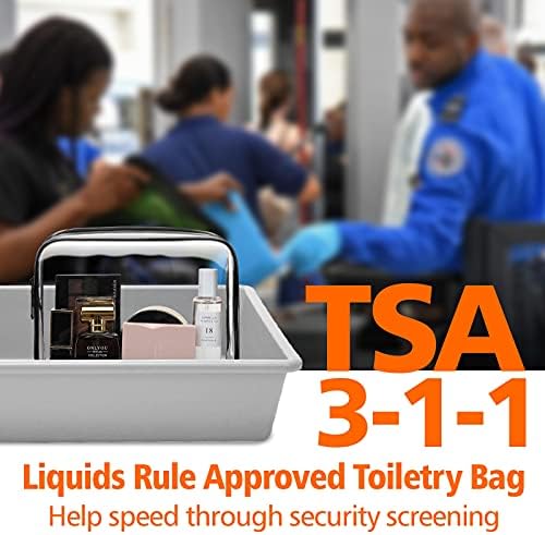PACKISM Clear Makeup Bag for Travel - TSA Approved Toiletry Bag, Smoke Gray - Image 5