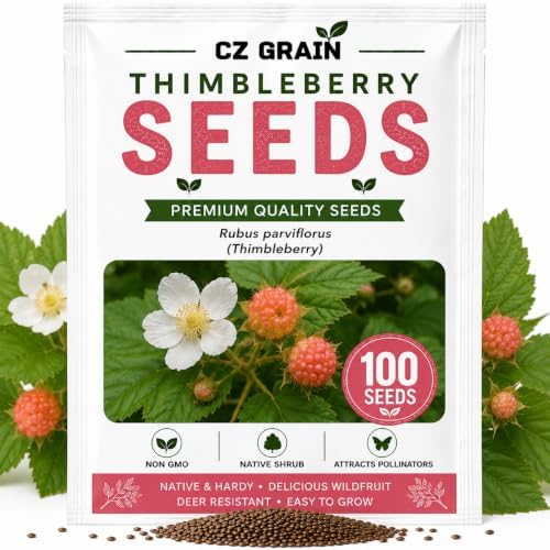100 Thimbleberry Seeds | Rubus parviflorus | Berry Seeds for Planting by CZGrain
